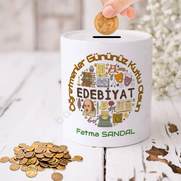 Edebiyat Öğretmenine Özel Kumbara online tasarla