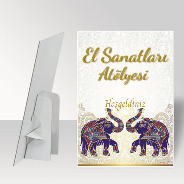 El Sanatları Atölyemize Hoşgeldiniz Ayaklı Pano online tasarla
