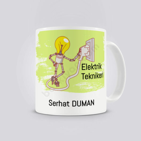 Elektrik Teknikeri Tasarımlı Kupa Bardak online tasarla