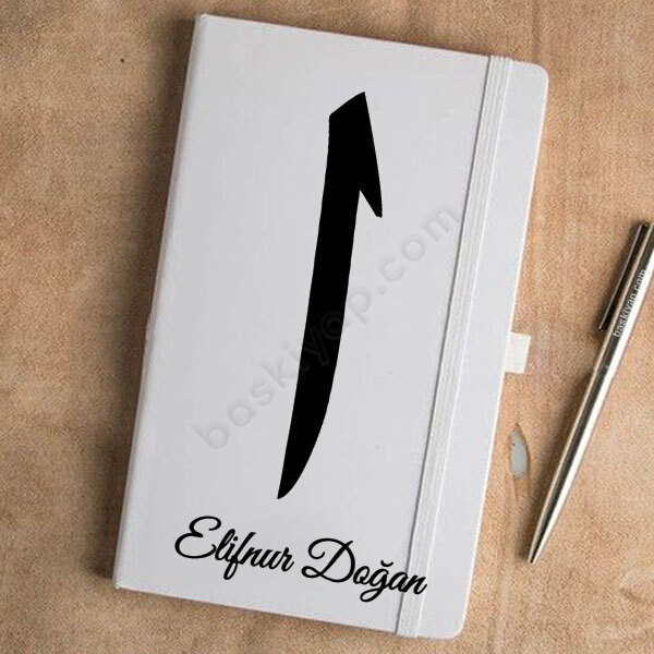 Elif Tasarımlı Beyaz Defter Ajanda online tasarla