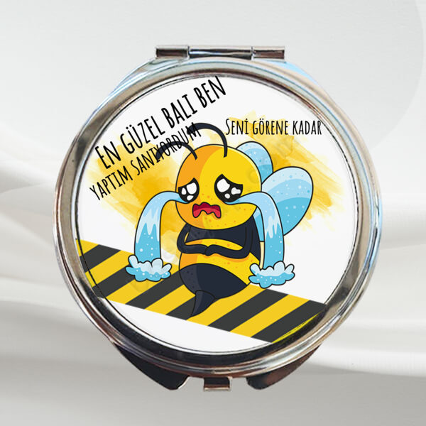 En Güzel Bal Baskılı Makyaj Aynası online tasarla