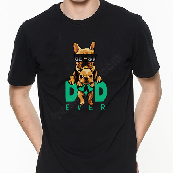 En İyi Baba Tasarım Baskılı Siyah Erkek Tişört online tasarla