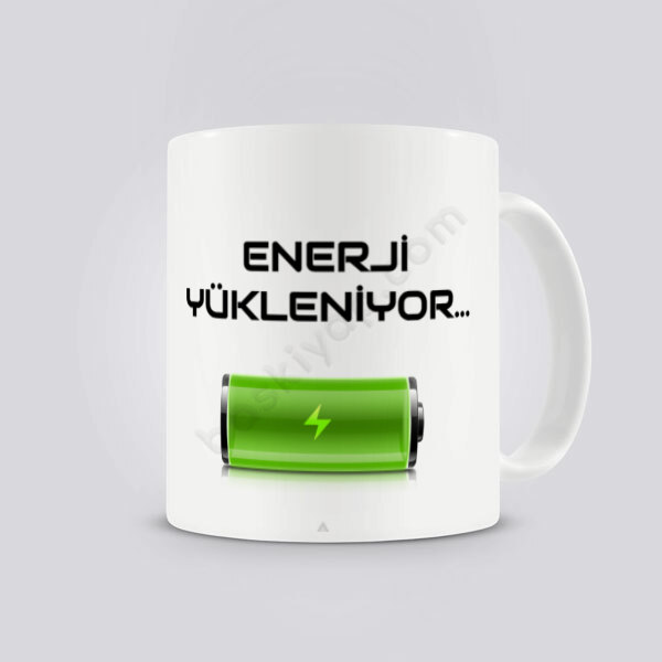 Enerji Yükleniyor Tasarımlı Kupa online tasarla