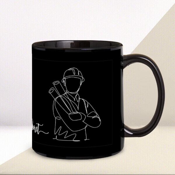 Erkek Mimar Desenli Kupa online tasarla