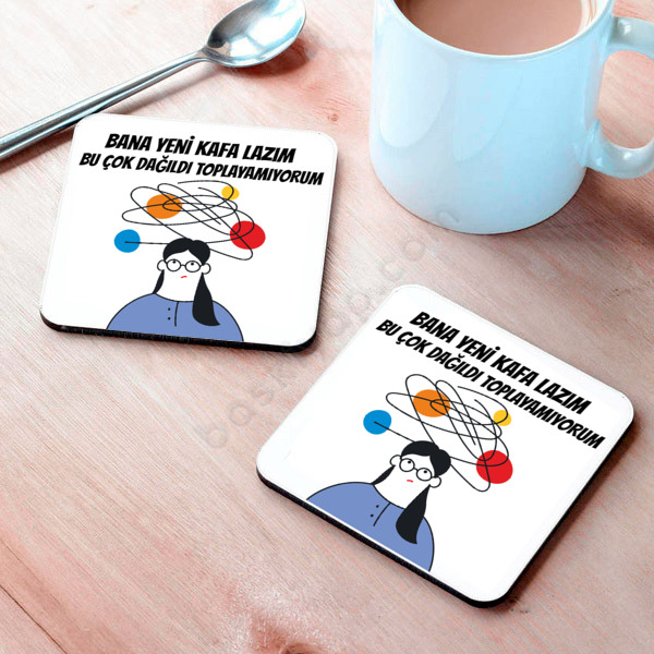 Esprili Metal Bardak Altlığı 2 online tasarla