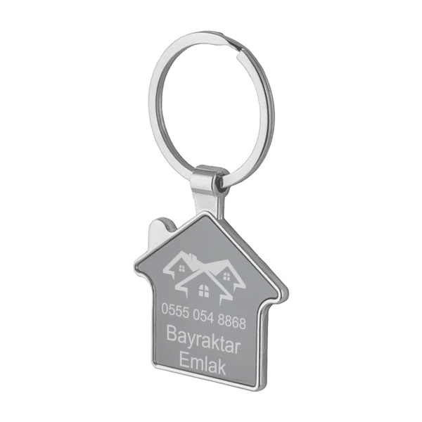 Ev Şeklinde Anahtarlık - Gümüş Kendin Tasarla | 15927 online tasarla