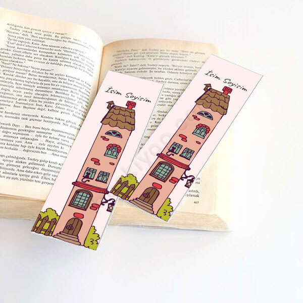 Ev Tasarımlı Kitap Ayracı Davetiye online tasarla