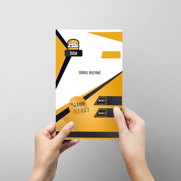 Ev Yapımı Burger Broşürü online tasarla