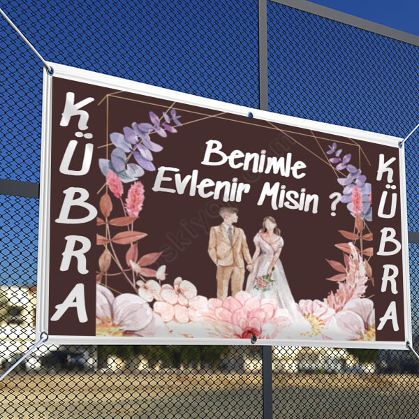 Evlilik Teklifi Branda Baskısı Tasarım 1 online tasarla