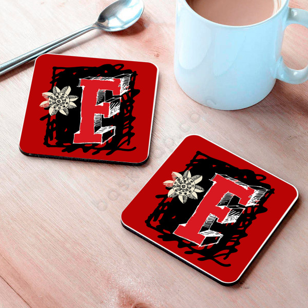 F Harfli Bardak Altlığı online tasarla