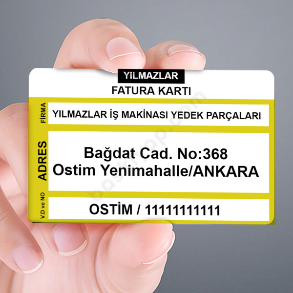 Fatura Kartı online tasarla