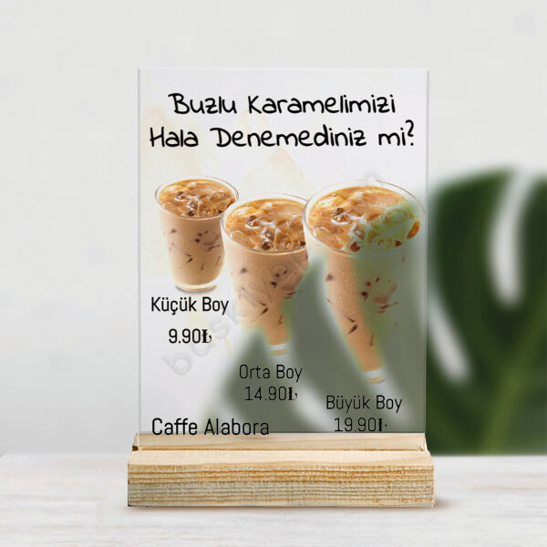 Firmalara Özel Pleksi Masa Menüsü 2 online tasarla