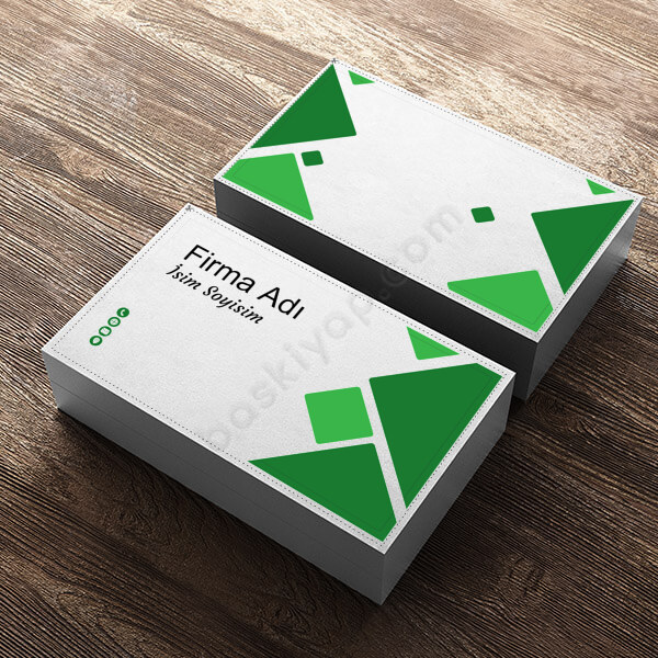 Firmaya Özel Yeşil Temalı Standart Kartvizit online tasarla