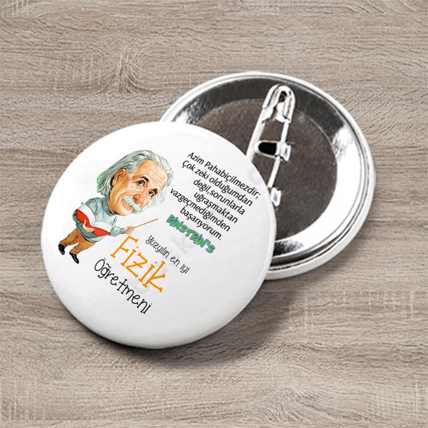 Fizik Öğretmenlerine Özel Buton Rozet online tasarla