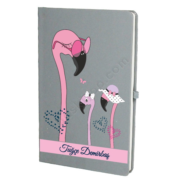 Flamingo Tasarımlı Ajanda/Defter online tasarla
