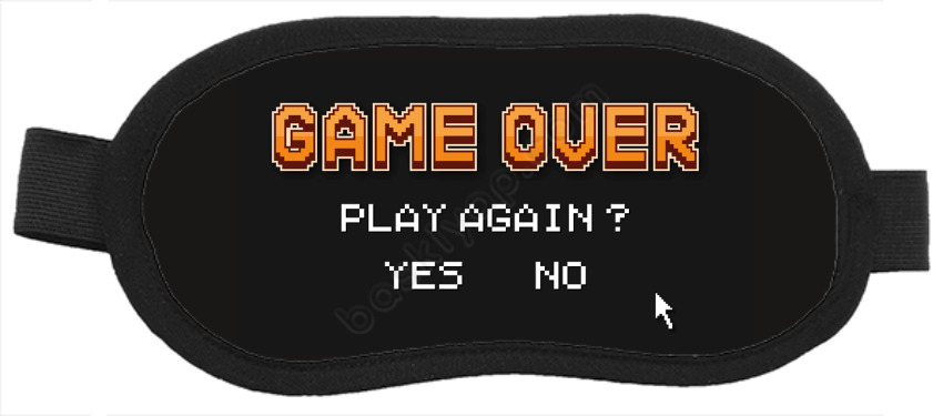 Game Over Tasarımlı Göz Bandı online tasarla