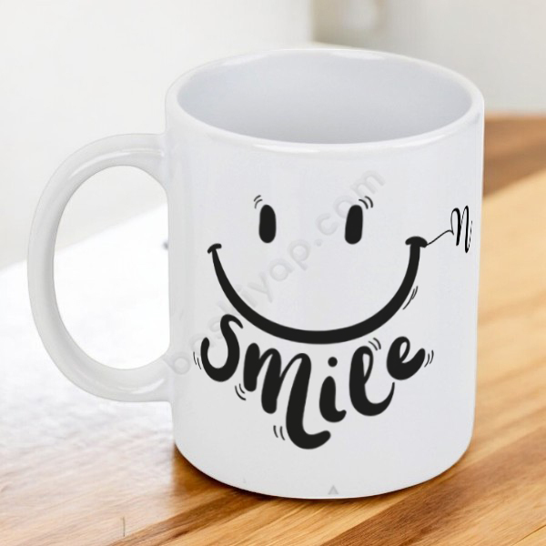 Gamze Baş Harfli  Smile  Tasarımlı Kupa Bardak online tasarla