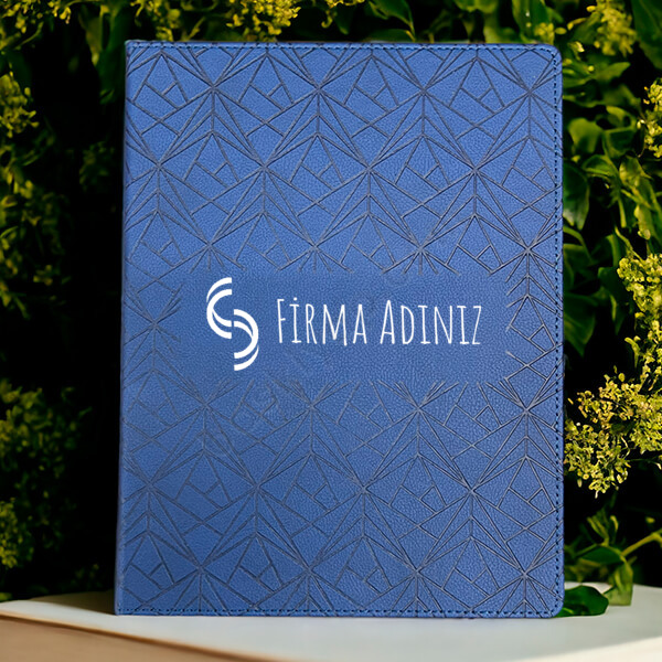 Geometrik Desenli Lacivert Defter online tasarla