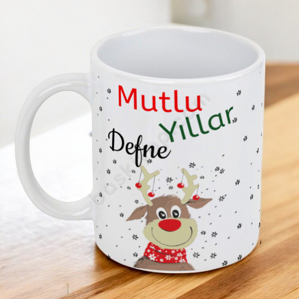 Geyik Tasarımlı Baskılı Kupa online tasarla