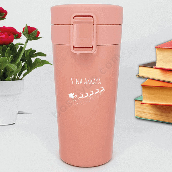 Geyik Tasarımlı Çelik Termos online tasarla