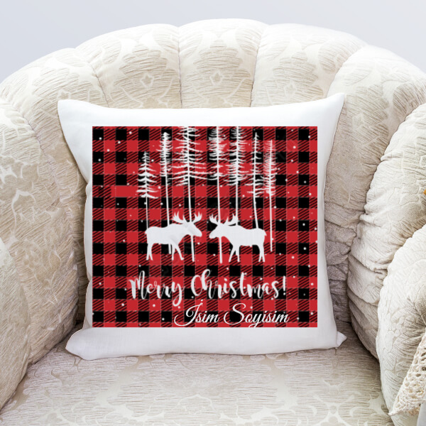 Geyik Tasarımlı Yastık online tasarla