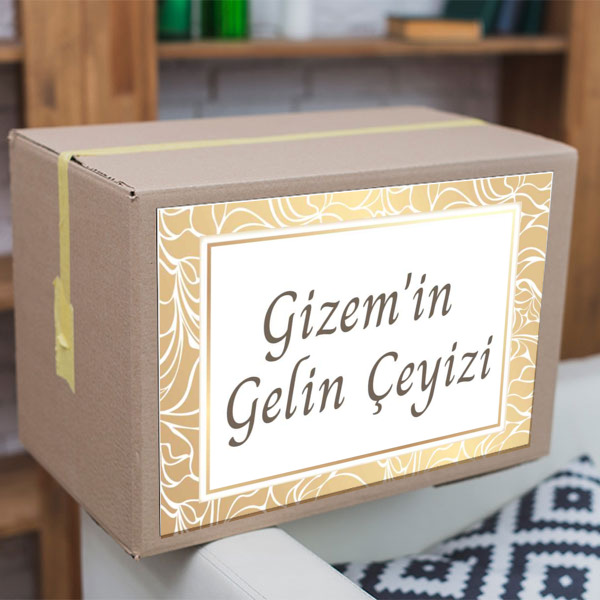 Gold Çeyiz Etiketi online tasarla