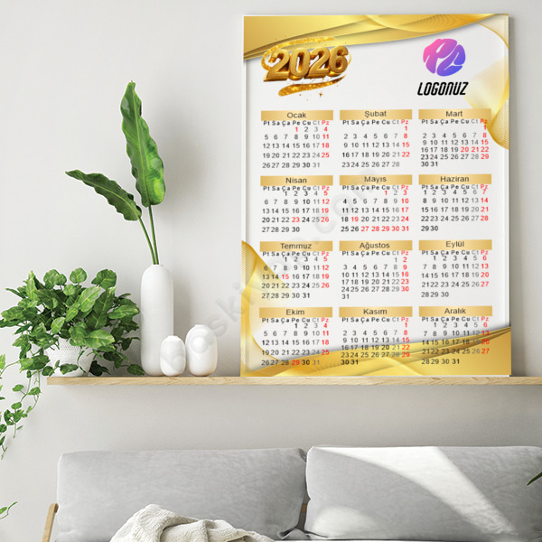 Gold Kurumsal 2026 Takvimi online tasarla