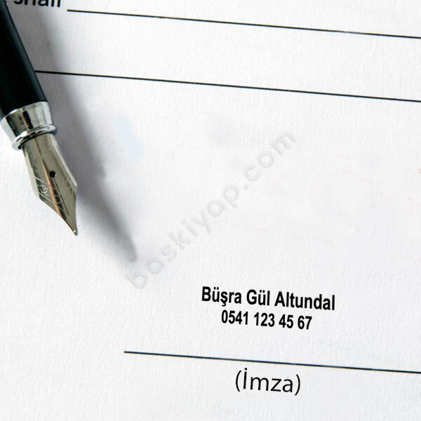 Goldring 302141 Kare Desenli İsim Soyisim Telefon Kalem Kaşe online tasarla