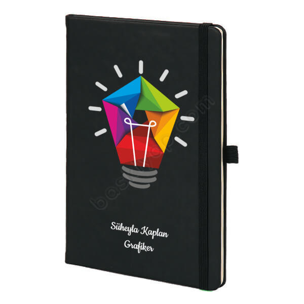 Grafiker Tasarım Siyah Ajanda online tasarla