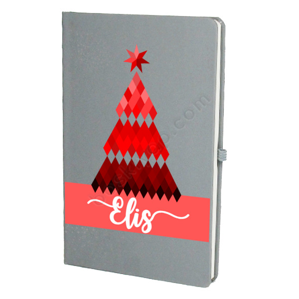 Çam Ağacı Tasarımlı 2 Gri Ajanda online tasarla