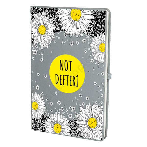 Papatya Modelli Gri Ajanda online tasarla