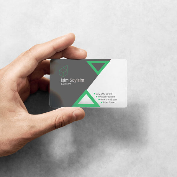 Gri Yeşil Geometrik online tasarla