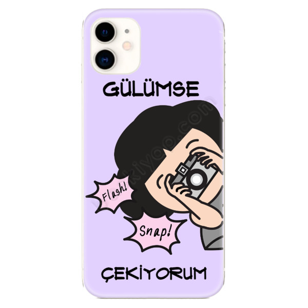 Gülümse Çekiyorum Tasarım İphone 11 Telefon Kılıfı online tasarla