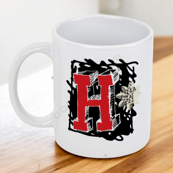 H Harfli Kupa Bardak online tasarla