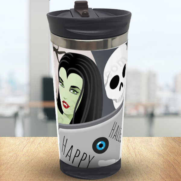 Halloween Selfie Baskılı Termos online tasarla