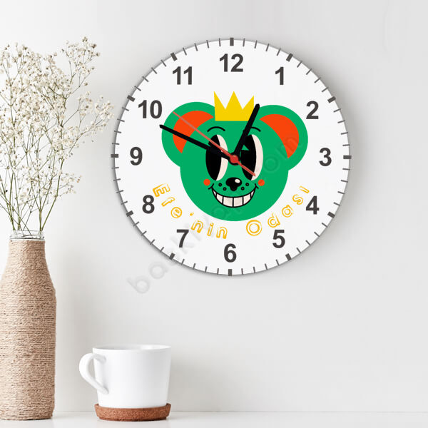 Hayvan Desenli Duvar Saati online tasarla