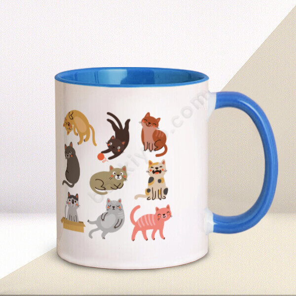 Kediler Tasarımlı Kupa Bardak online tasarla