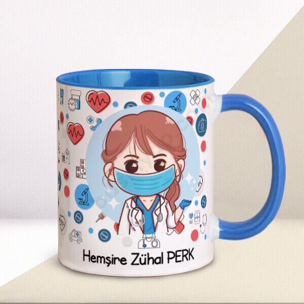 Hemşire Tasarımlı Baskılı Kupa online tasarla