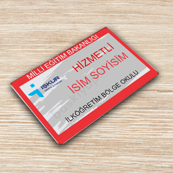 Hizmetli Personel Yaka Kartı Örneği online tasarla