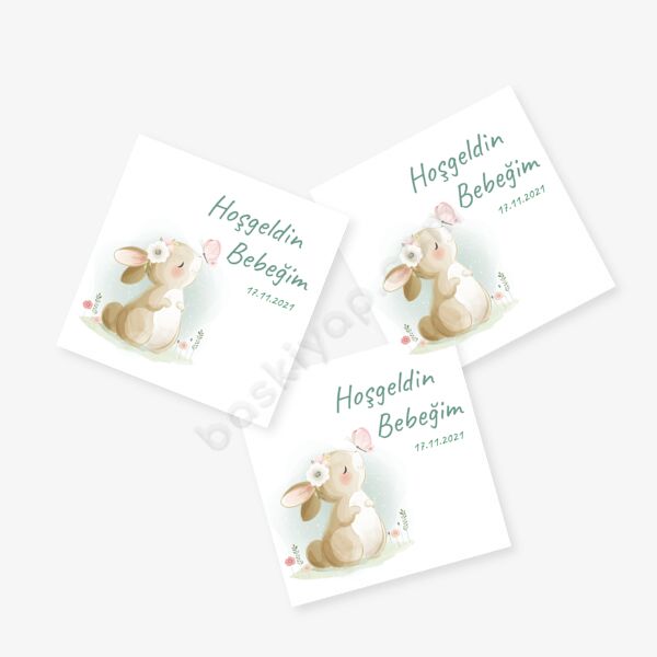Hoşgeldin Bebeğim Sticker online tasarla