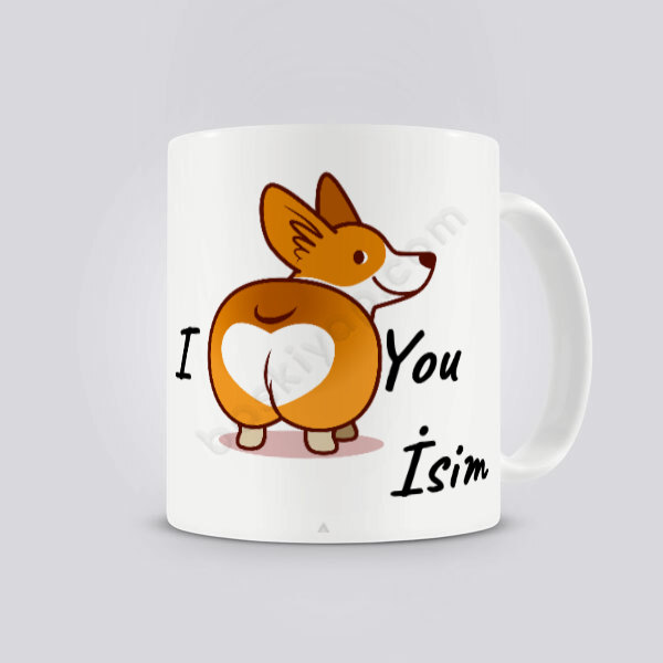 I Love You Tasarımlı Kişiye Özel Kupa Bardak online tasarla