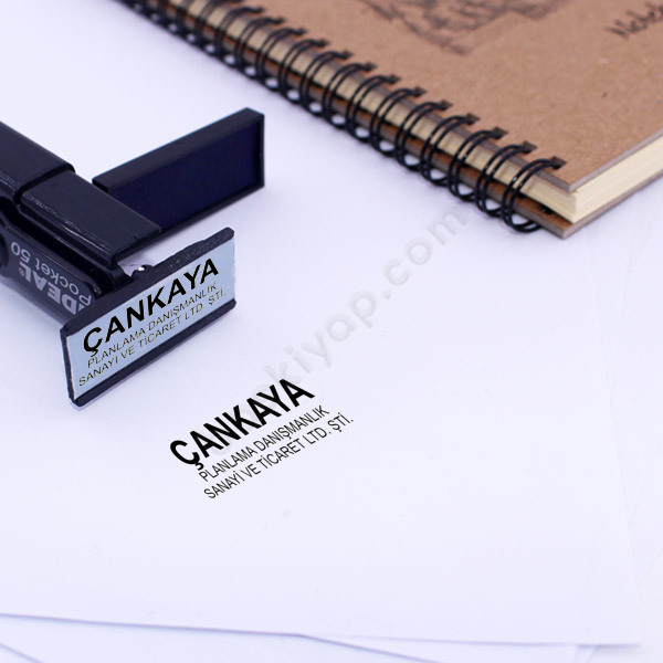 İdeal 50 Küçük Boy Firma Kaşesi online tasarla