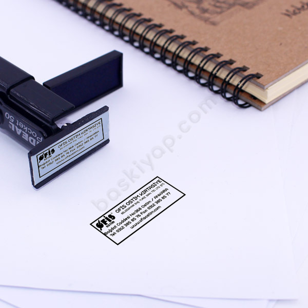 İdeal 80 Çeçeveli Logolu Firma Kaşesi online tasarla