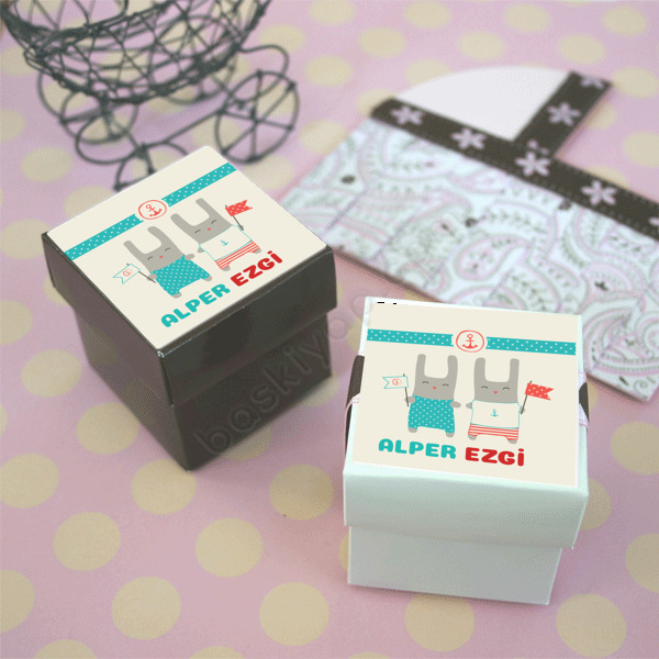 İkiz Baby Shower Kağıt Süs online tasarla