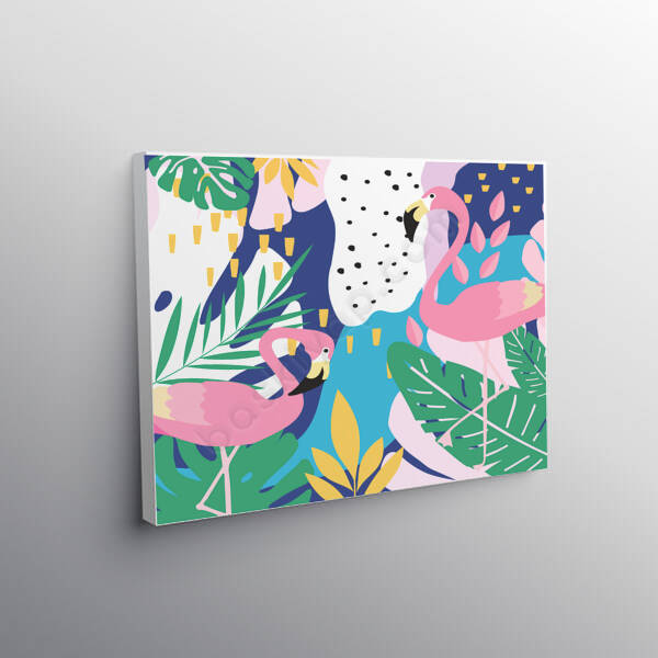 İllüstrasyon Flamingolar online tasarla