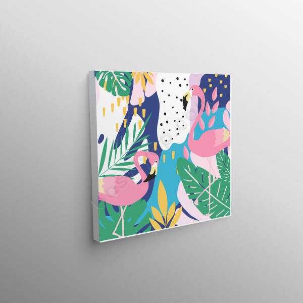 İllüstrasyon Flamingolar online tasarla