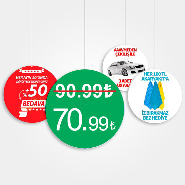 İndirim Dönkart Tasarımı Yeşil online tasarla