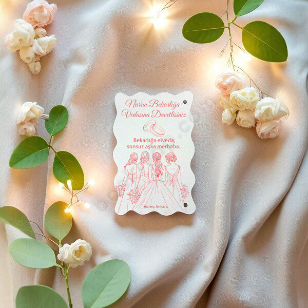 İpli Özel Kesim Bulut Bekarlığa Veda Davetiye Tasarımı online tasarla