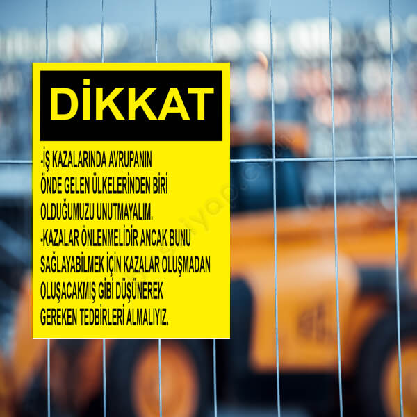 İş Kazası Levhası online tasarla