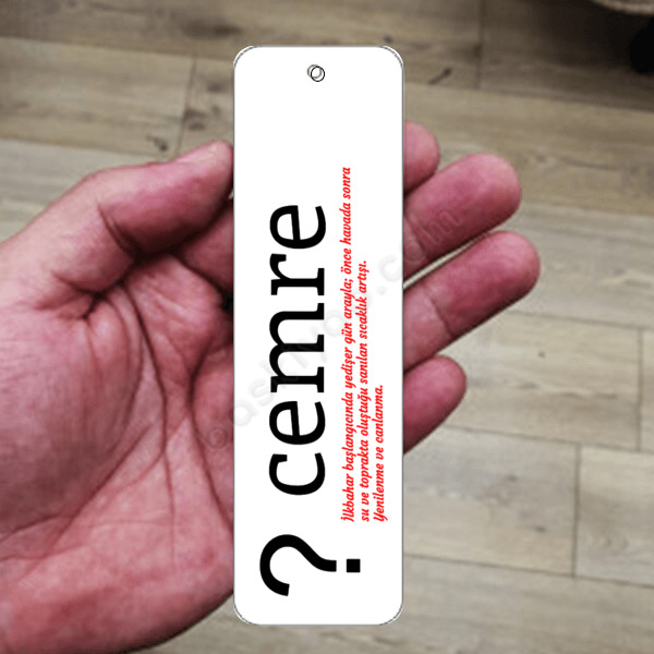 İsim Anlamlı Hediye Kitap Ayracı online tasarla